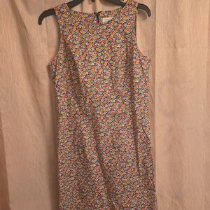 Liz Claiborne Sleeveless Floral Midi Dress - Blue, Yellow, Pink